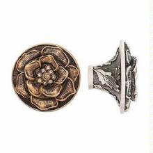 Edgar Berebi 7743BB - FLORAL VIEW KNOB; LT. COLORADO CRYSTAL