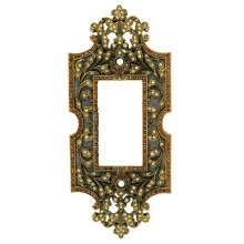 Edgar Berebi 7865/9 - Single Gfi Switch Cover; Lt. Colorado and Smoke Topaz Crystal