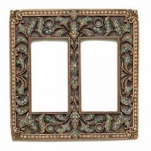 Edgar Berebi 7874BB - DBL GFI LITE SWITCH COVER; LT COLORADO TOPAZ CRYSTAL