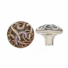 Edgar Berebi 7924/56 - BELMONT KNOB w/ LT AZURE & LT SAPPHIRE CRYSTAL