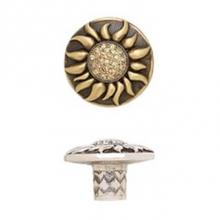 Edgar Berebi 7973AN - SUNFLOWER KNOB w/ CLEAR CRYSTAL