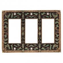 Edgar Berebi 8001AN - TRIPLE GFI SWITCH COVER; CLEAR CRYSTAL