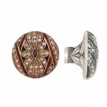 Edgar Berebi 8145/16 - FAIRFAX KNOB w/ METALLIC SILVER, CLEAR CRYSTAL
