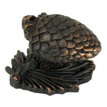 Edgar Berebi 8178/44 - Edgar Berebi Arts and Craft Pinecone Knob In Oiled Bronze Plate