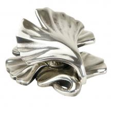 Edgar Berebi 8185/6X - Arts and Craft Ginkgo Knob In Burnished Silver Plate