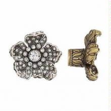 Edgar Berebi 8188AN - FLORAL KNOB; CLEAR CRYSTAL