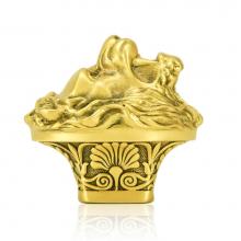 Edgar Berebi 8196/1 - Lion In Winter Knob Museum Gold Finish