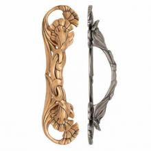 Edgar Berebi 8211BB - ARTS & CRAFT GINKGO PULL w/ BACK PLATE