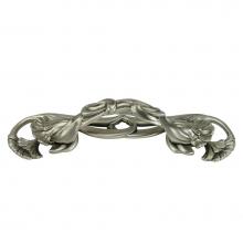 Edgar Berebi 8211AN - Edgar Berebi Arts and Craft Ginkgo Pull W/ Back Plate In Antique Nickel Plate