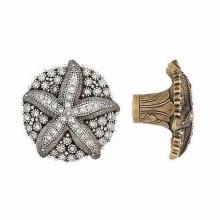 Edgar Berebi 8216AN - SEASIDE KNOB; CLEAR CRYSTAL