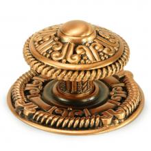 Edgar Berebi 8244BC - Americana Knob W/ Matching Back Plate In Burnished Copper Plate