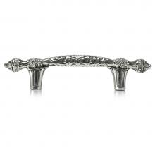 Edgar Berebi 8306/16 - 3'' C To C Belleview Pull; Clear Crystal Burnish Silver Finish