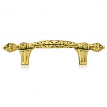 Edgar Berebi 8306/9 - 3'' C To C Belleview Pull; Lt. Smoke Topaz Crystal Museum Gold Finish