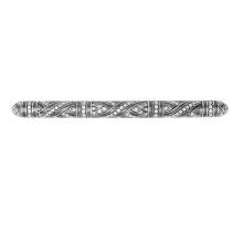 Edgar Berebi 8331/16 - 6'' C To C Fairfax Pull W/ Topaz, Lt. Peach and Silk Crystal; Burnish Silver Finish