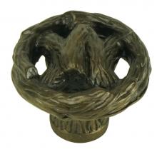 Edgar Berebi 8404VB - Edgar Berebi Arts and Craft Oak Park Knob In Vintage Bronze Plate