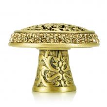 Edgar Berebi 8507BB - Glendale Court Knob; Lt. Colorado Crystal Burnish Brass Finish