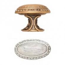 Edgar Berebi 8560AN - CAMBRIDGE OVAL KNOB; CLEAR CRYSTAL