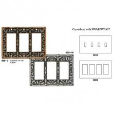 Edgar Berebi 8824/3 - 4 GFI SWITCH COVER; ERINITE & JONQUIL CRYSTAL