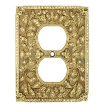 Edgar Berebi 9587FG - Dbl Outlet Switch Cover; Lt. Colorado Crystal
