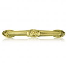 Edgar Berebi 9717FG - 6'' C To C Empire Pull W/ Horizontal Lion Motif; Florentine Gold Finish