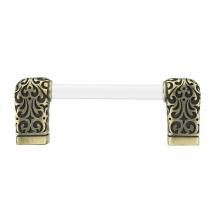 Edgar Berebi G102383/BB - Via Veneto II 3'' cc knob-Pull; Burnish Brass Plate