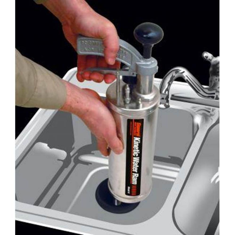 Basic Kinetic Water Ram With Caulking Hose, 4'' Rubber Cone, 5 Rubber Plugs