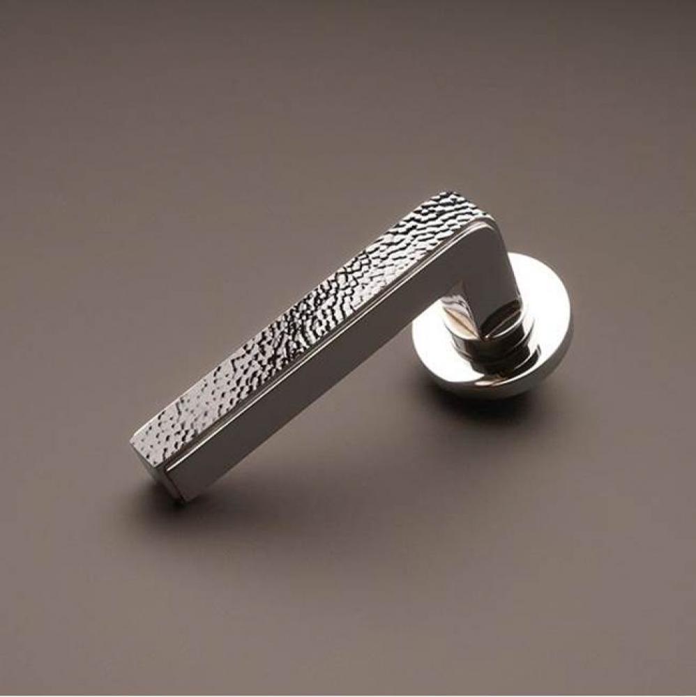 Revival Modern Door Lever - Hammered