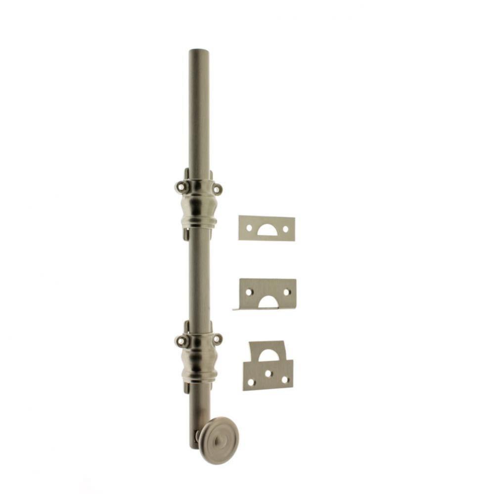 8'' Ornamental Bolt 11/16'' Dia. W/ 2'' Barrel Guide/Swirl Knob Sati