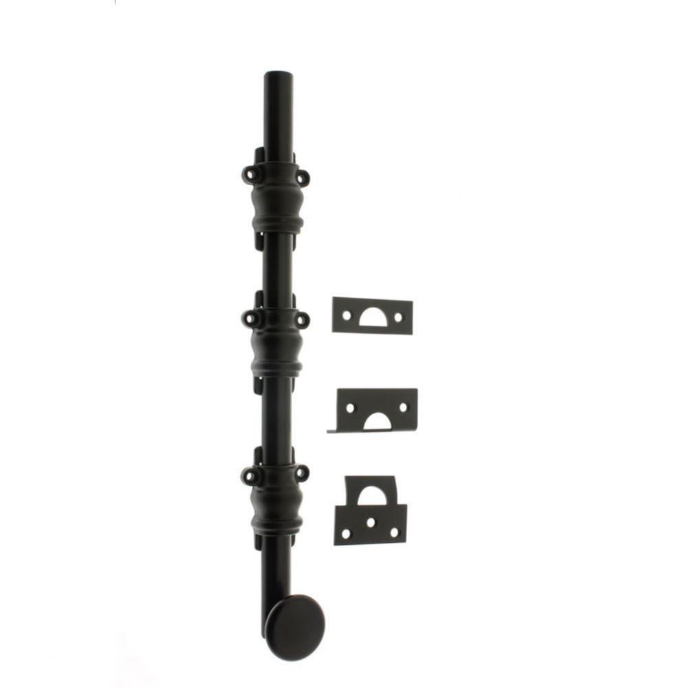 12'' Ornamental Bolt 11/16'' Dia. W/ 2.25'' Barrel Guide/Round Knob