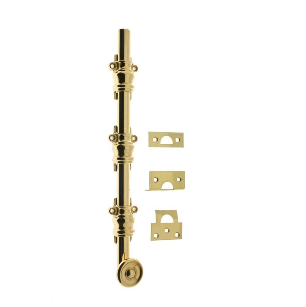 12'' Ornam Bolt 11/16'' Dia. W/ 2.25'' Barrel Guide/Swirl Knob Polis