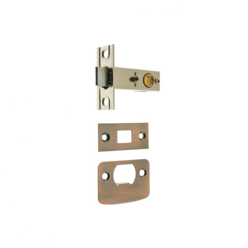 1-3/4'' Backset, Passage Tubular Latch Antique Copper