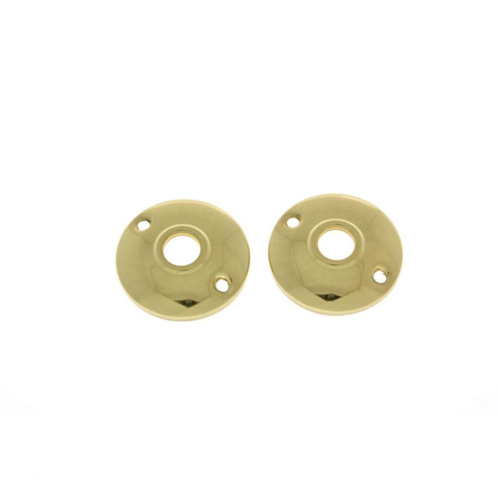 2-1/2'' Diameter Rosette (Pair) Polished Brass