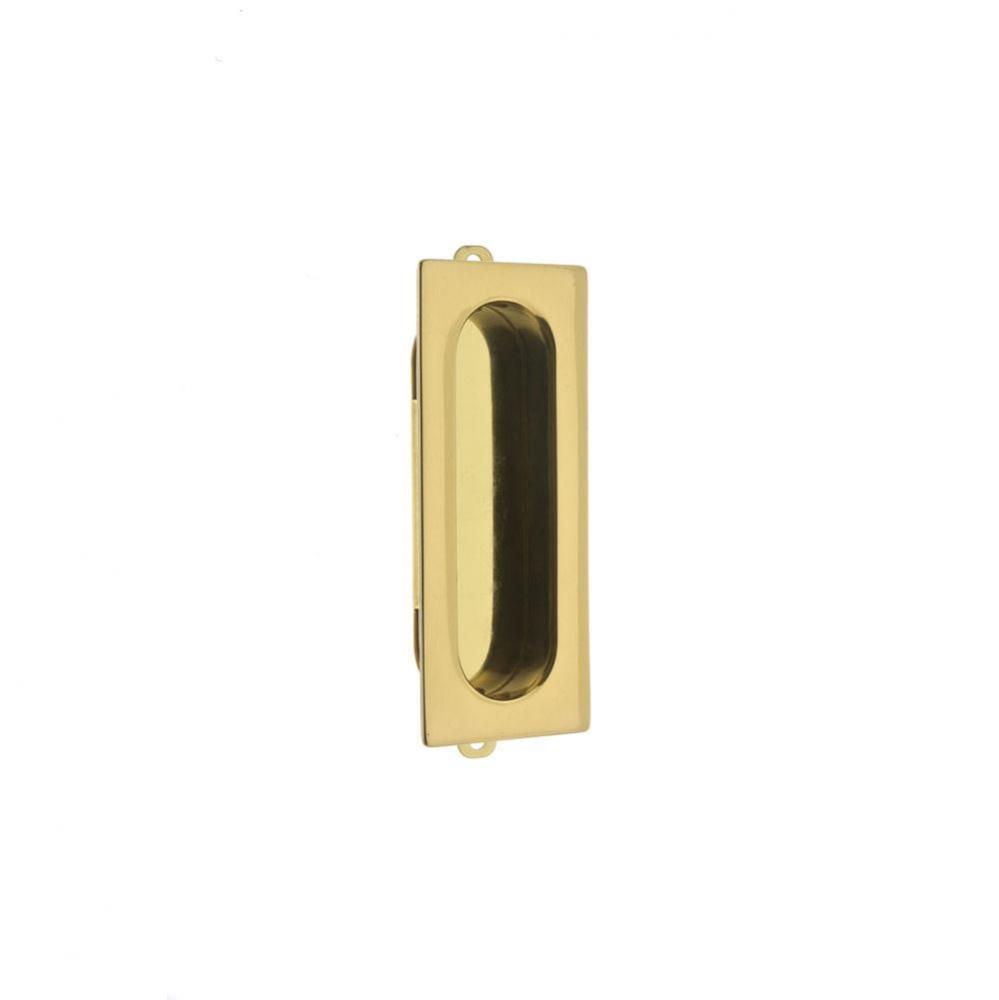 Solid Brass Rectangular Flush Pull Polished Brass