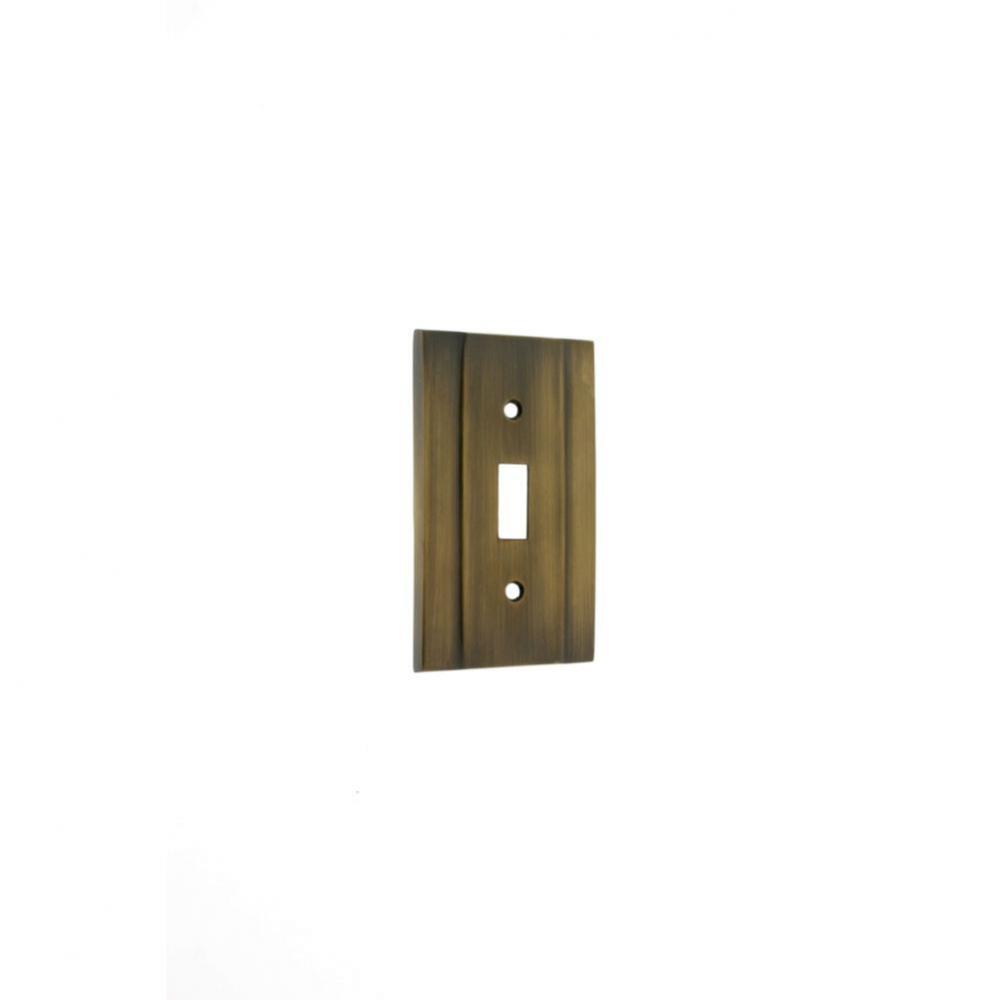 Heavy Cast Single Switch Antique Brass-L