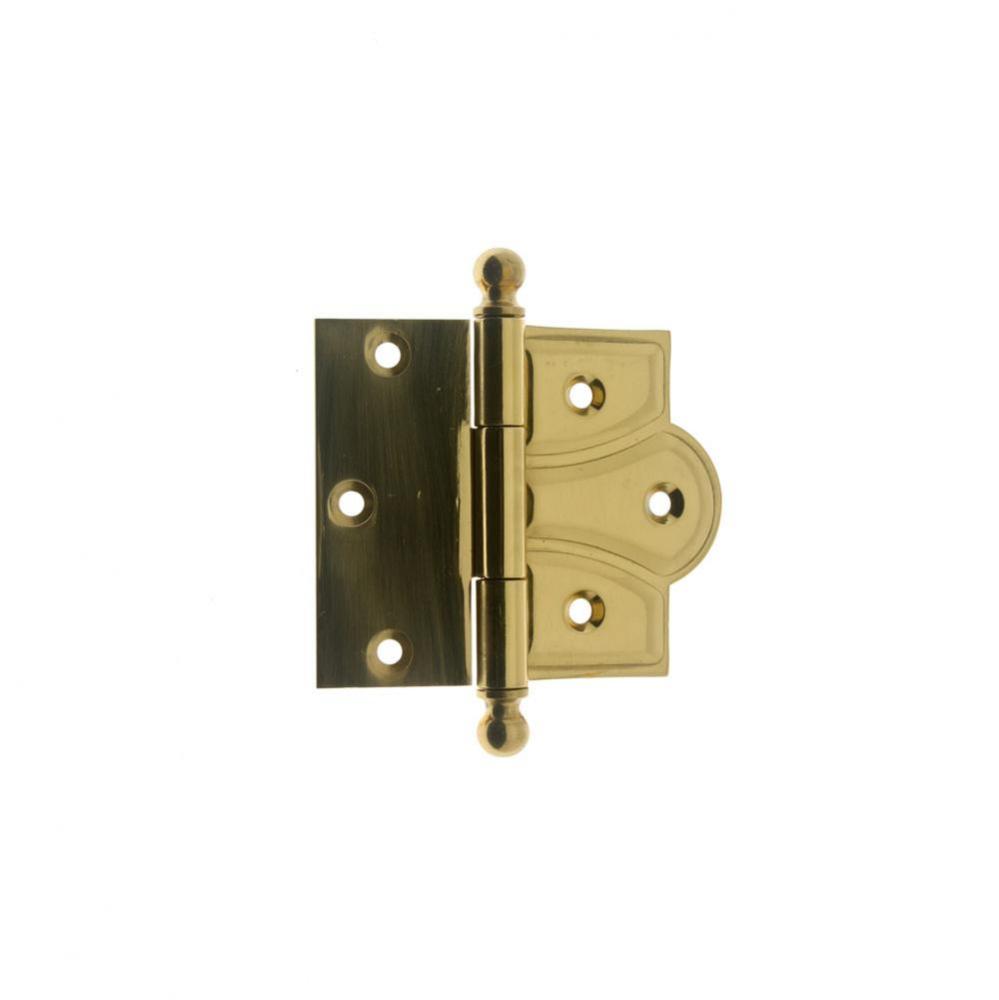 Solid Brass 3'' X 3-3/4'' Combo Mortise/Surface Offset Hinge Ball Finials (Pai