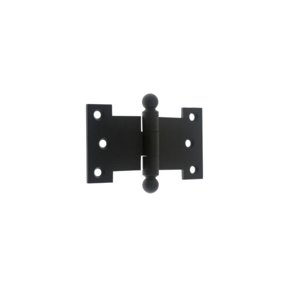 Solid Brass 2-1/2'' X 4-1/2'' Parliament Hinge W/ Ball Finials (Pair) Matte Bl