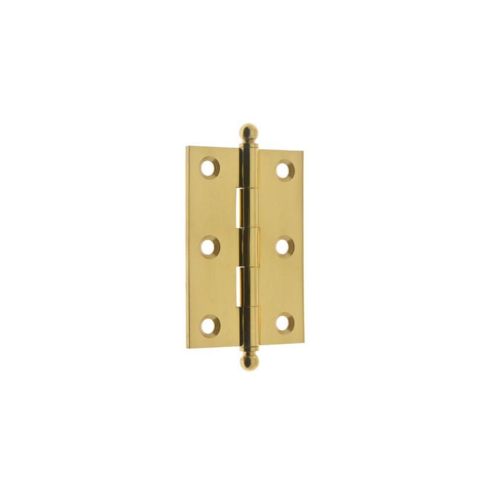 3'' X 2'' Solid Brass Cabinet Hinge W/Ball Tips (Pair) Polished Brass