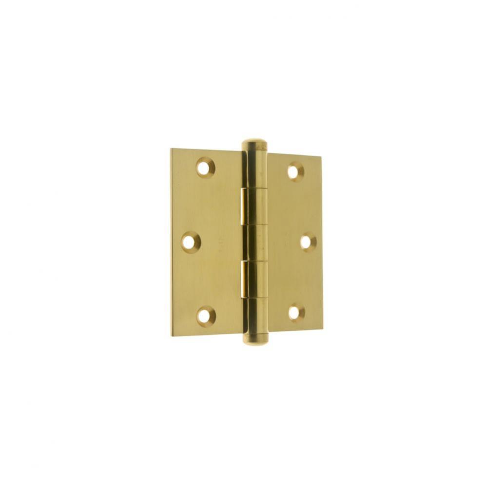 3-1/2'' X 3-1/2'' Solid Extruded Brass Square Corner Door Hinge (Pair) Polishe