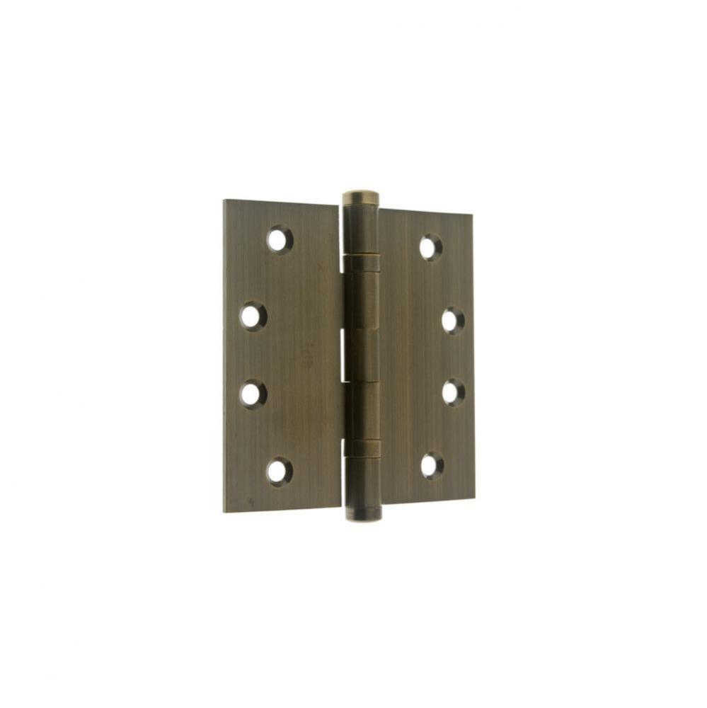 4'' X 4'' Solid Extruded Brass Ball Bearing Hinge (Pair) Antique Brass-J