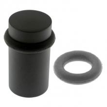 Idh 13087-019 - 2-1/4'' Flat Top Stop, Black & Grey Rubber Ring Matt Black