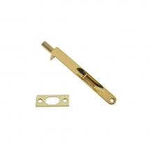 Idh 11011-003 - 6'' Flush Bolt W/ Round End Polished Brass