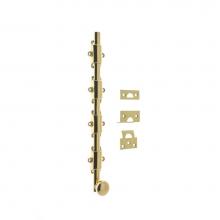 Idh 11282-003 - 24'' Heavy Duty Surface Bolt W/ Round Knob Polished Brass