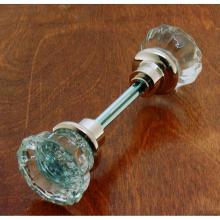 Idh 21302-014 - Fluted Crystal Knob W/ Solid Brass Shank (Two Knobs W/ Spindle) Bright Nickel