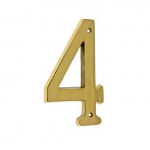 Idh 23204-003 - 6'' Cast Solid Brass Number: #4 Polished Brass