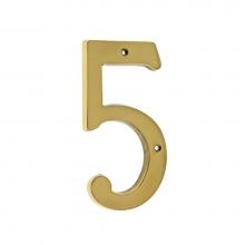 Idh 23205-003 - 6'' Cast Solid Brass Number: #5 Polished Brass