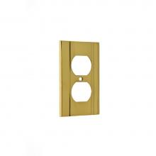 Idh 53002-003 - Heavy Cast Single Receptacle Plate Polished Brass-L