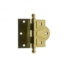 Idh 80003-003 - Solid Brass 3-1/2'' X 4-3/8'' Combo Mortise/Surface Offset Hinge Ball Finials