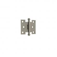 Idh 80252-015 - Solid Brass 2-1/2'' X 3'' Parliament Hinge W/ Ball Finials (Pair) Satin Nickel