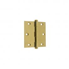 Idh 83535-003 - 3-1/2'' X 3-1/2'' Solid Extruded Brass Square Corner Door Hinge (Pair) Polishe