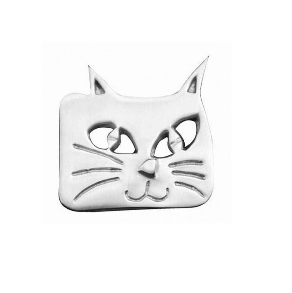 Square Cat Pull  In Brass